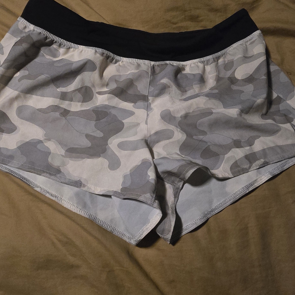 Reebok Gray Camo Women's Athletic Shorts